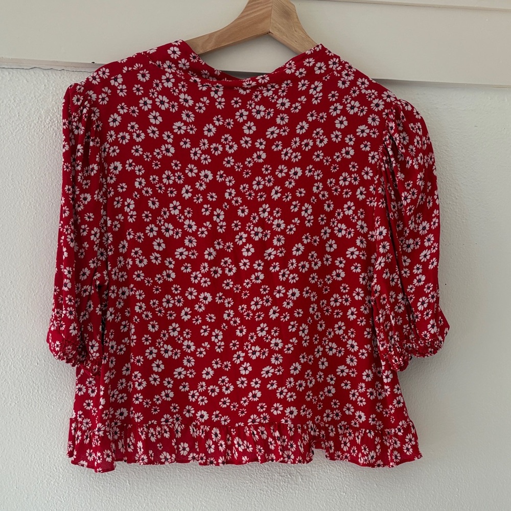 Reformation Sloane Red Floral Top - Picture 5 of 5